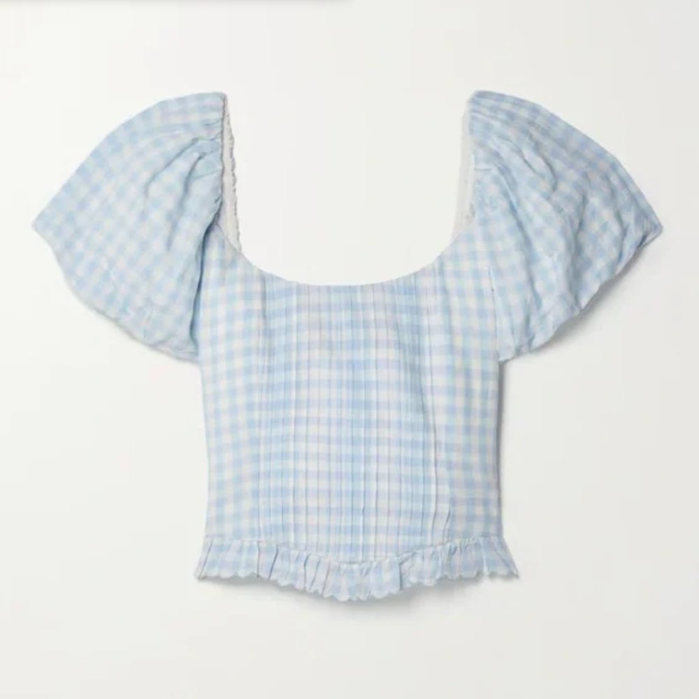 LoveShackFancy Breonna Cropped Top (sz 2)